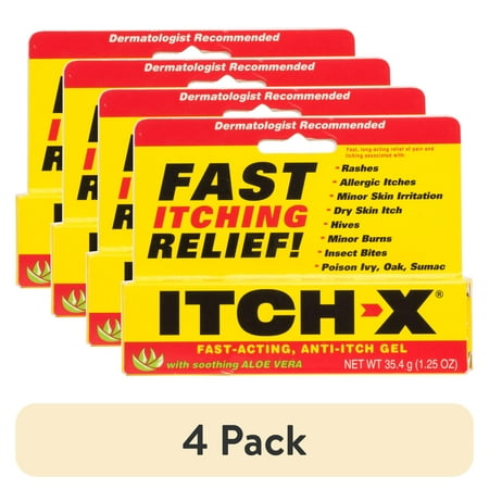 (4 pack) Itch-X Fast-Acting Anti-Itch Gel