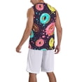 thumbnail image 2 of Pofeuu Donuts1 Print Basketball Jersey, Shirts for Men Youth Basketball Jersey Crew Neck-XX-Large, 2 of 6