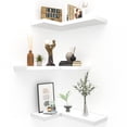 thumbnail image 2 of Floating Corner Shelves with Invisible Brackets Set of 3 Corner Shelves Wall Mounted for Home Bedroom Bathroom Kitchen Living Room Office- 16.6 x 11.5 Pure White, 2 of 7