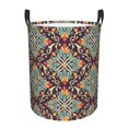 thumbnail image 1 of XMXT Collapsible Laundry Basket, Traditional Floral Morocco Print Waterproof Laundry Hamper, 62L Multicolor, 1 of 8