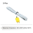 thumbnail image 3 of 3pcs K Type Thermocouple Mini Connector Temperature Sensor Fiberglass 10ft -50 to 400°C(-58 to 752°F), 3 of 6