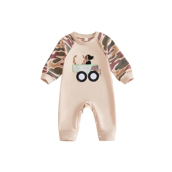 RUINIXCW Baby Boy Girl Long Sleeve Romper Embroidered Sweatshirt Jumpsuit