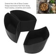 thumbnail image 4 of MesaSe 3-Piece Silicone Slow Cooker Divider Liner Set - Reusable  Leakproof  Black - Enhance Meal Prep for 6 Quart Pots  Dishwasher Safe, 4 of 9