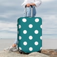 thumbnail image 7 of Hirioo White Polka Dots With Teal Background for Elasticity Suitcase Cover (No luggage Included) Durable Luggage Protector Fits 18-32 Inch Luggage-Medium, 7 of 7