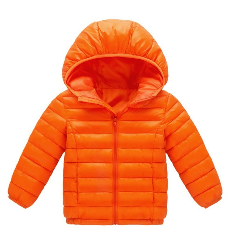 Cethrio Jacket Kids Clearance Fleece Lightweight Casual Orange Outwear Coats  Size 140 