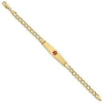 thumbnail image 2 of 14K Yellow Gold bracelet Medical Link, Alert Red 7 in 9.2 mm 5, 2 of 3
