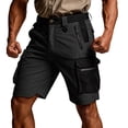 thumbnail image 3 of Migroa Men's Hiking Cargo Shorts with Zipper Pockets Lightweight Outdoor Work Camping Sport Golf Casual Travel Fishing Multipocket Black 3Xl, 3 of 8