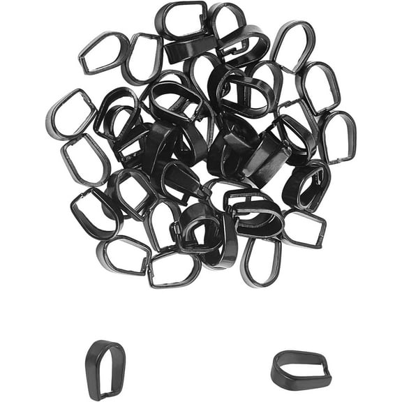 50pcs Black Stainless Steel Pinch Bails Pendant Bails Connectors Hook Pendant Clasps for DIY Dangle Charms Necklace Jewelry DIY Craft Making grey