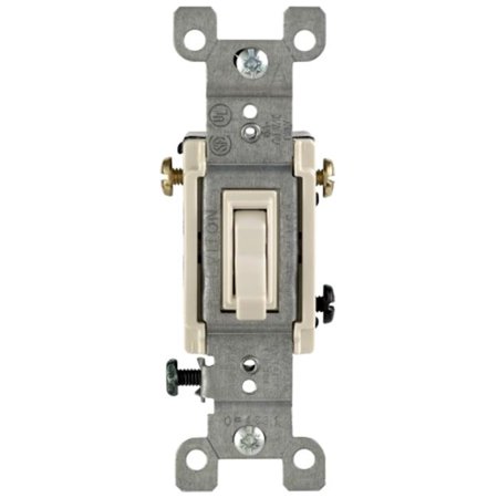 Leviton 1453-2T 15 Amp, 120 Volt, Toggle Framed 3-Way AC Quiet Switch
