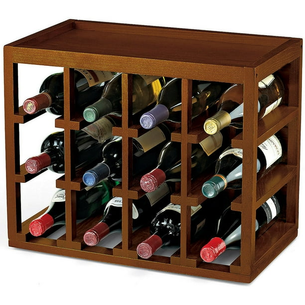 Wine Enthusiast 12 Bottle Cube-Stack Wine Rack - Walmart.com - Walmart.com