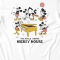 thumbnail image 3 of Disney Mickey Mouse Men's World Famous Vintage Fun T-Shirt (Bright White, S-XXXL), 3 of 4