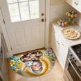 thumbnail image 4 of Deeceymbur Semi Circle Absorbent Waterproof Door Mat for Inside Front Door Entryway Rug Non Slip Back Washable Decor Carpet Kitchen Bathroom Living Room, 4 of 6