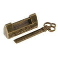 thumbnail image 4 of DOLITY 2-4 Packung Vintage Suitcase Luggage Cabinet Drawer Toolbox Padlock Pad Lock Copper 2 Pcs, 4 of 7