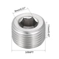 thumbnail image 2 of Enchufe hexagonal avellanado - Conector de tubo de acero inoxidable 3/8NPT con rosca macho, adaptador de tubo, 5 piezas, 2 of 3