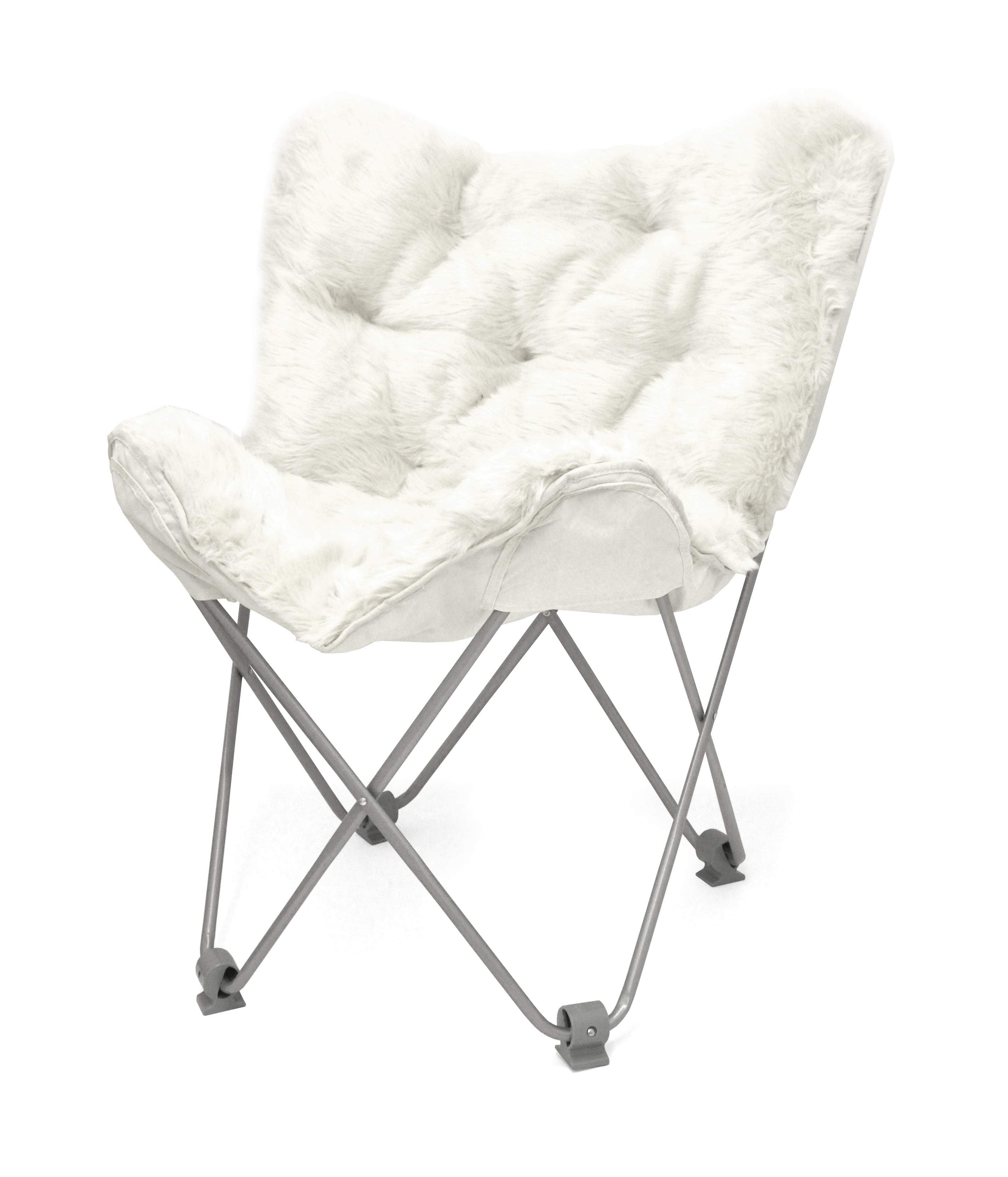 Urban Shop Luxe Mongolian Faux Fur Butterfly Chair Walmartcom Walmartcom