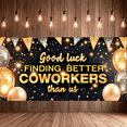 thumbnail image 5 of Decorative Banner Farewell Celebration Festive Design Golden Theme Office Party Backdrop for Coworker Farewell Indoor Event Workplace Gathering, 5 of 8