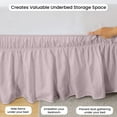 thumbnail image 3 of CCNY Wrap Around Style Bed Skirt Twin XL Pink 9" Drop Length Microfiber Bed skirt, 3 of 6