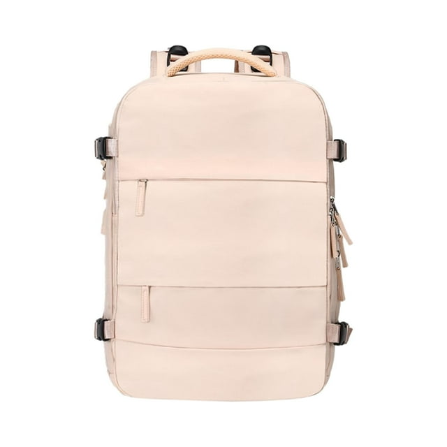 Mochila de viaje con funda para carrito, bolsillo húmedo, mochila para llevar, mochila de día para Beige