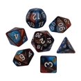 thumbnail image 3 of 7x Polyhedral Dices Smooth D4-D20 for entertainment toys Math Teaching Bar Table Board Games Dark Red Blue, 3 of 7