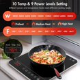 thumbnail image 3 of Aobosi Portable Induction Burner Cooktop 1800w Fast Efficient Cooking,Digital Sensor Touch LED Screen Countertop Burner,Electric Stove Cooker 9 Power 10 Temperature Setting With locking functio, 3 of 8