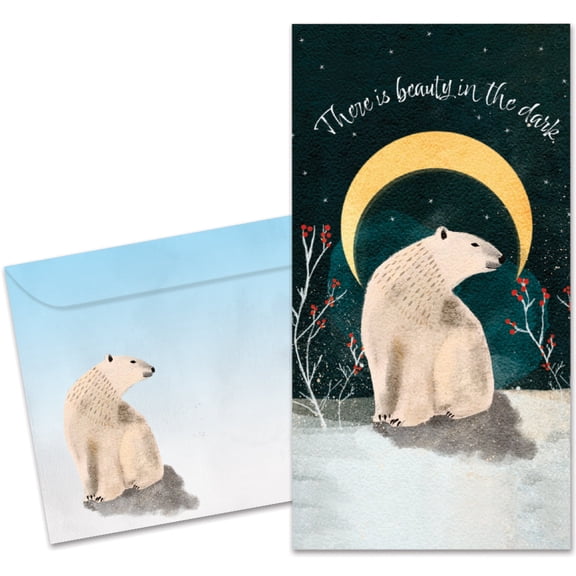 Tree-Free Greetings Solstice Greeting Card 2 Pack, 100% Recycled Paper, 3.7x7, Peace and Quiet (ZT70115)