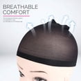 thumbnail image 4 of Yeacher 4PCs Brown Stocking Wig Caps Stretchy Nylon Wig Caps for Women, 4 of 6