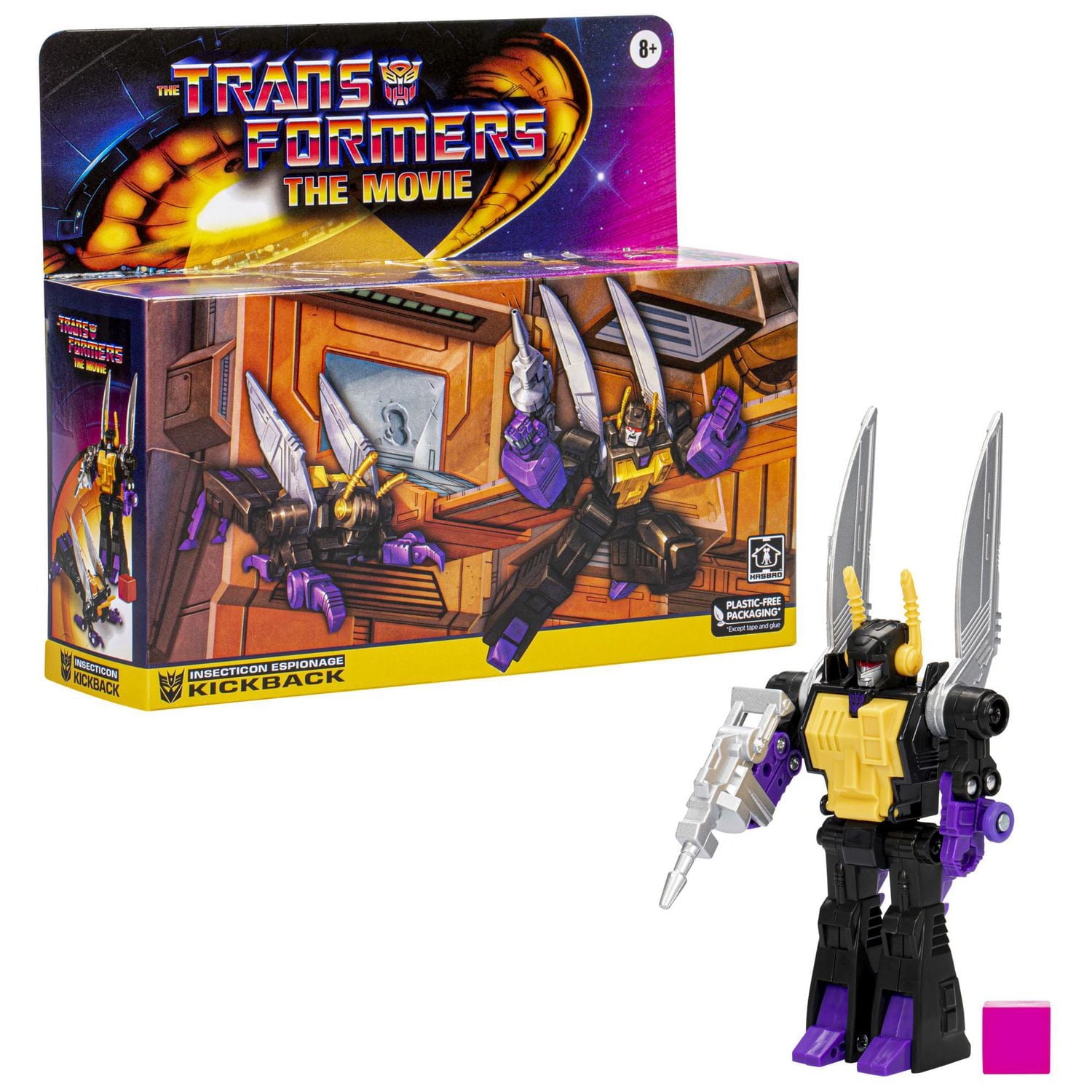 Transformers Toys Retro The Transformers: The Movie G1 Kickback Toy, 5.5-inch, Action Figure For Boys And Girls Ages 8 And Up
