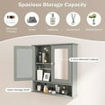 thumbnail image 6 of LDAILY Bathroom Wall Cabinet, Over The Toilet Storage Cabinet with Adjustable Shelf and Vanity Mirrored Doors, Medicine Cabinet Mirror, Bathroom Organizers and Storage for Kitchen, Office (Gray), 6 of 9