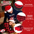 thumbnail image 4 of ELUTONG Adult Christmas Pajamas, One set of men's or Women's Long Sleeve Santa Claus Sleepwear Navy Blue or Red S-2XL, 4 of 7