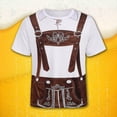 thumbnail image 2 of Men T Shirts Male Oktoberfest Bib Pants Plaid Funny Print Short Sleeve Round Neck T Shirt for Casual Wear, 2 of 4
