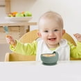 thumbnail image 4 of Special Bowl For Children To Learn To Eat Certificated Baby Silicone Bowl Dessert Feeding Plate Silicone Suction Bowl For Baby Tableware Set With Spoon…, 4 of 9