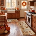 thumbnail image 4 of Sm:)e Pumpkin Sunflowers Hello Fall Kitchen Mats Set of 2, Autumn Home Decor Low-Profile Kitchen Rugs for Floor - 17x29 and 17x47 Inch, 4 of 5