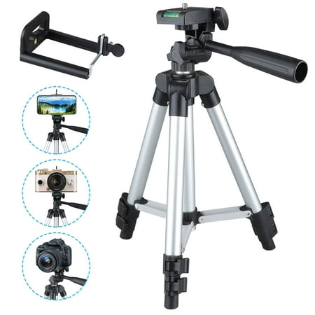 Samsung Galaxy Tab 4 Tripod Professional Camera Tripod Stand Mount + Phone Holder for Cell Phone iPhone 11/11 Pro XS XR X 8 7 6 6S Plus, Samsung S9 S8 S7 S6 Edge(Plus) Note 9 S10/S10E, LG G7/G6/V40 ()