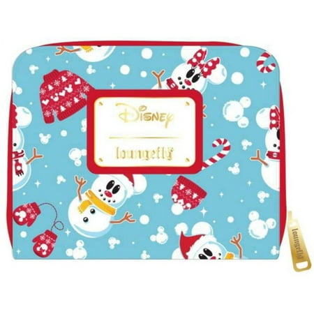Loungefly: Disney - Snowman Mickey and Minnie Zip Around Wallet