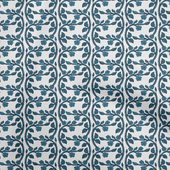 oneOone Polyester Spandex Teal Blue Fabric Block Fabric For Sewing Printed Craft Fabric By The Yard 56 Inch Wide-8O
