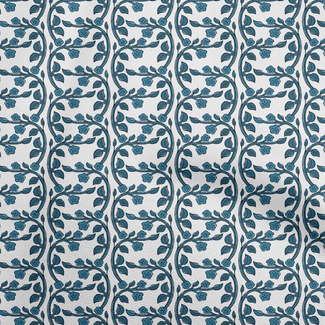 oneOone Polyester Spandex Teal Blue Fabric Block Fabric For Sewing Printed Craft Fabric By The Yard 56 Inch Wide-8O