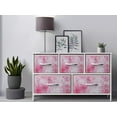 thumbnail image 3 of GGI International Dresser w/ 5 Drawers Furniture Storage Chest for Home, Bedroom Tie-Dye Pink, 3 of 9