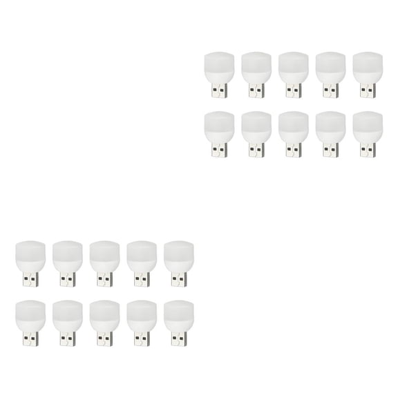 Toystoory Luces de libro USB LED Iluminación de dormitorio de 360 grados 10PCS Luz blanca 10 piezas de luz blanca 2Conjunto