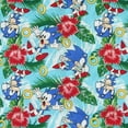 thumbnail image 3 of Sonic the Hedgehog Men's Hawaiian Floral Character Design Button-Up Woven Shirt, 3 of 6
