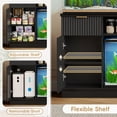 thumbnail image 5 of ANPOO Fluted 75-120 Gallon Fish Tank Stand with Power Outlet, 59.1" Aquarium Stand with 2 Drawers and 2 Storage Door, Heavy Duty Tank Stand for 2 Fish Tank & Reptile Terrarium, 1000lbs Capacity, 5 of 9