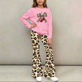 thumbnail image 4 of Cethrio Girls Graphic Outfit Sets, 2 Piece School Spring Fall Long Sleeve Girls' Clothing Sets Pink Size 7-8 T, 4 of 7