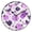Black, variant on 9.84in Purple Candy Pattern PVC Canvas Wall and Table Clock with Canvas Texture, Black or Gold Hands