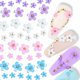 thumbnail image 5 of Adornos para uñas con flores 3D de 6 piezas - Strass/perlas, diseños en blanco/rosa/azul cereza, para uñas acrílicas/de gel, material de manicura DIY, regalo para amantes de las uñas, 5 of 8
