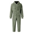 thumbnail image 4 of Timegard Mens Rompers Plus Size Winter Drawstring Hoodies Homewear Zip up Warm Comfy Jumpsuit with Pockets, 4 of 6