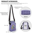 thumbnail image 6 of HELLHERO Butterfly Moon Letter Pattern Double Zipper Polyester Shoulder Bags Adult 4.33"x1.97"x7.09", 6 of 7