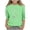 Green, variant on CYRBOKO T-shirts for Girls, Casual Breathable Crewneck 3/4 Sleeve Pullover Tops Red Size 10-12 T