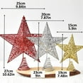 thumbnail image 5 of Yoyauz Christmas Tree Star Topper, Gold/Silver/Red Glittered Metal Christmas Glitter Star Ornament Treetop Decoration Fit for General Size Christmas Tree 6/8/10inch, 5 of 5