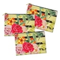 thumbnail image 3 of Soimoi Yellow Modal Satin Fabric Stripe & Grandiflora Roses Floral Printed Craft Fabric by the Yard 42 Inch Wide, 3 of 3