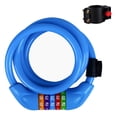 thumbnail image 1 of Bike Lock, Bike Locks Cable 1.2m Coiled Secure Resettable Combination Bike Cable Lock with Mounting Bracket, 14.1cm Diameter, 1 of 9