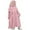 Z1 Pink, variant on LIhncine ewborn Baby Girls Prayer Dress Clothes for Toddler Kids Long Sleeve Abaya with Hijab Two Piece Set
